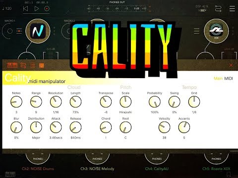 CALITY Midi Manipulator - AUv3 - Tutorial for the iPad