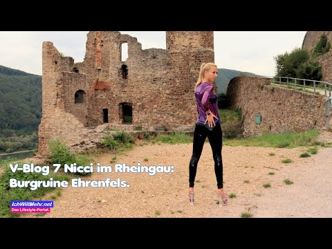 V-Blog 7 Nicci in the Rheingau: Ehrenfels Castle ruins.