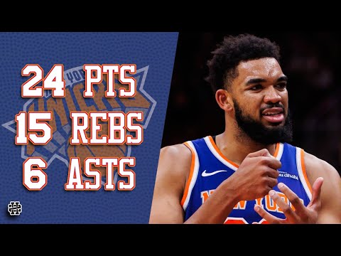 Karl-Anthony Towns 24 pts 15 rebs 6 asts vs Raptors 24/25 season