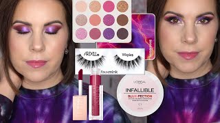 Full-Glam Purple Eye Look 💜 Using Drugstore Favorites!