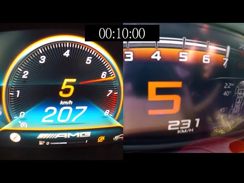 Mercedes-AMG GT Black Series vs. McLaren 720s (0-290 kph Acceleration Battle)