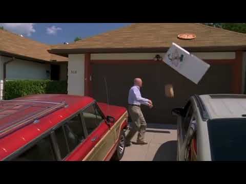 Walter Jr approves of Walter White throwing a pizza on the roof