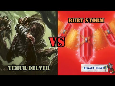 Legacy Temur Delver vs Ruby Storm #mtg  #mtglegacy #magicthegathering #topdecked
