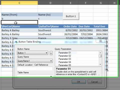 Button Binding to Refresh Tables