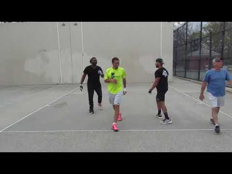 Pomonok Park - Anthony & Tristan vs Danny & Jason - Doubles - Filmed By Handball Social - 5.1.2022