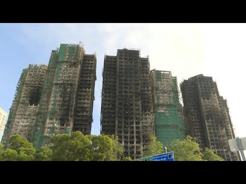 Video | View of torched Hong Kong housing estate as disaster enters third day | AFP