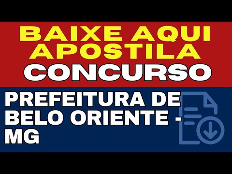 Baixar Apostila Concurso Prefeitura de Belo Oriente - MG Grátis Mapas Mentais