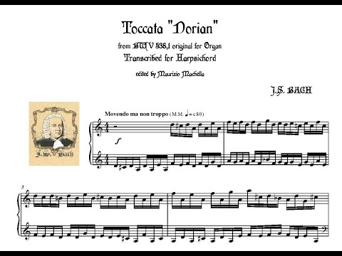 Bach: Toccata "Dorian" BWV 538/1 Harpsichord transcription.