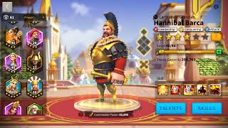 Rok264-VIP15 63M power - expertise : 10 legendary commanders - 25k Gems.