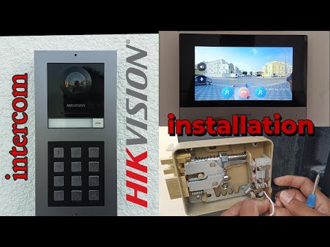 How to Install Hikvision IP Video Intercom  Full Setup for Door Station, 2 Monitors & Electric Lock