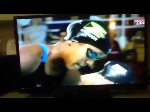 Alia Atkinson swimming 100M Breast at the Pan Am Games 2015