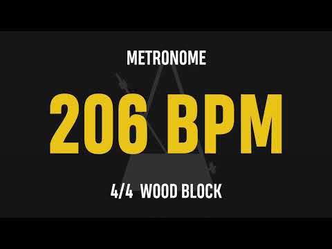 206 BPM 4/4 - Best Metronome (Sound : Wood block)