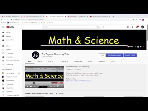 Organic Chemistry Tutor Youtube Channel Membership