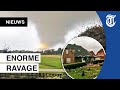 Zien: Tornado raast door streek nabij Groningen