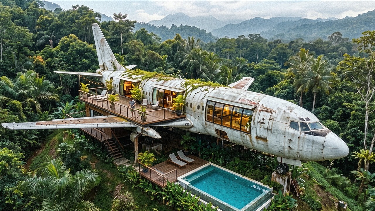 A Man Turned a Boeing 727 into a Luxury Mansion
