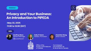Privacy and Your Business: An Introduction to PIPEDA