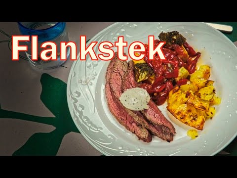 Flankstek med tillbehör