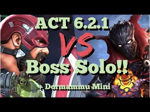 MCOC - ACT 6.2.1 - Red Guardian VS Symbiote Supreme - Boss Solo!! + Dormammu Mini