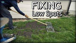 Fixing LOW SPOTS In My Lawn + BONUS FOOTAGE "The River"