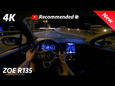 RENAULT ZOE Intens 2021 - NIGHT POV test drive & full review in 4K | LED Headlights test