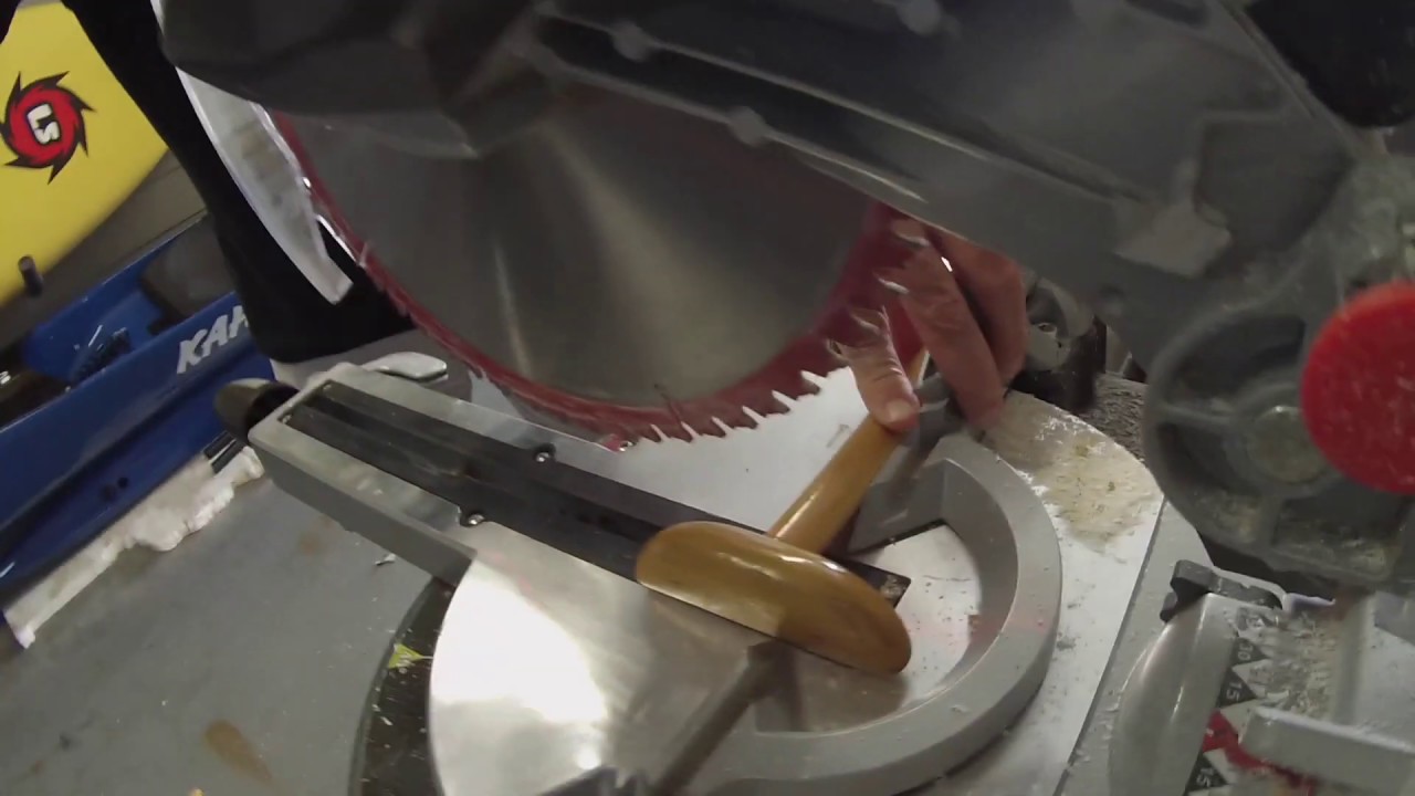 How we shortened a wooden outrigger canoe paddle