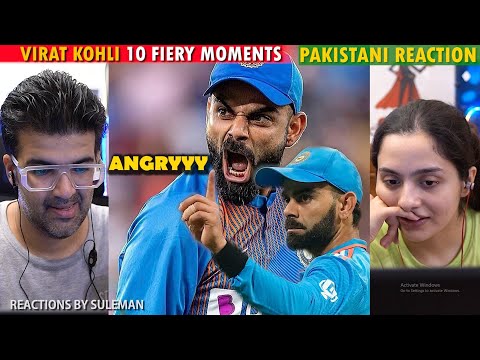 Pakistani Couple Reacts To Top 10 Fiery Moments Of Virat Kohli | The Aggressive Side Of Virat Kohli