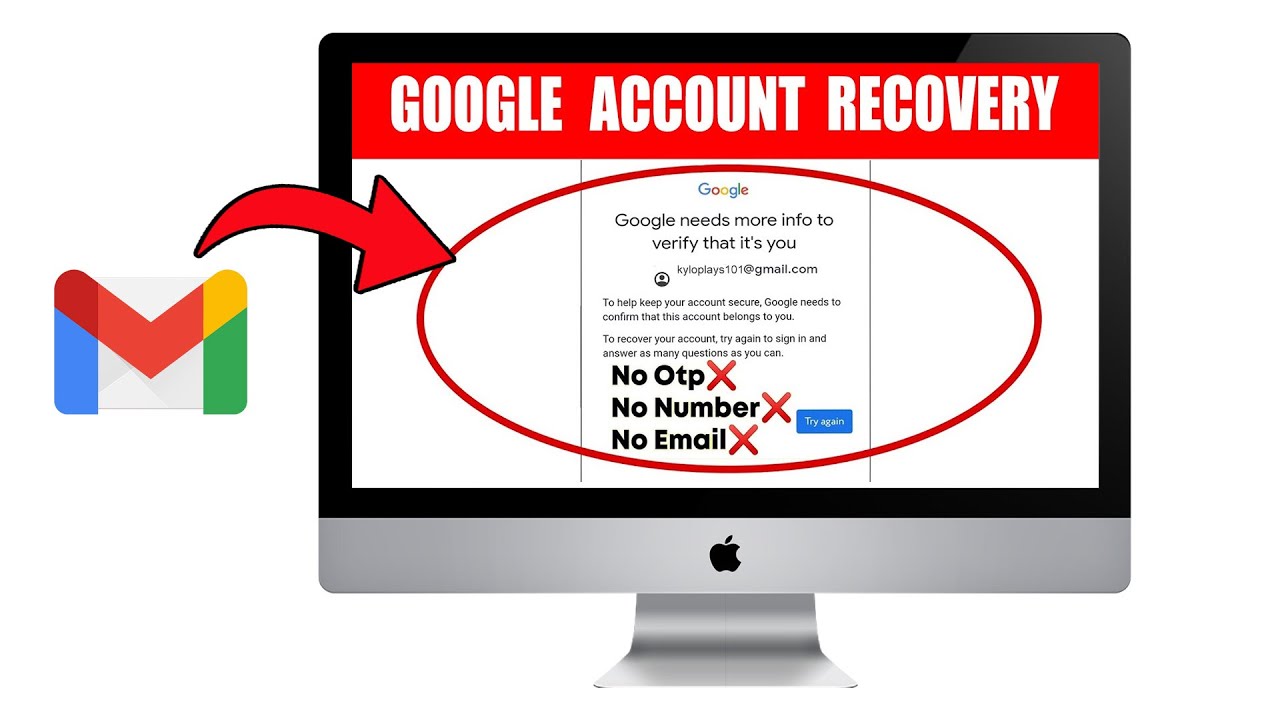 Gmail account recovery process