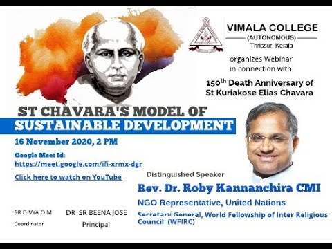 St. Chavara's Model of Sustainable Development-Rev Dr Roby Kannanchira CMI (NGO Representative, UN)