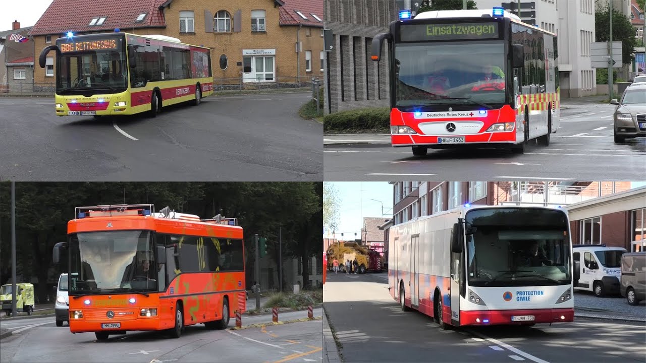 [Best of Busse mit Blaulicht] Einsatzfahrten verschiedener Linien- und Reisebusse