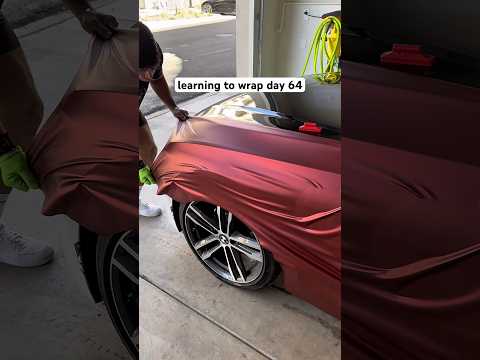 Chrome stealth red Color PPF install on BMW F30 #wrapping #bmwcars #wrap #carshorts #bmw