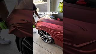 Chrome stealth red Color PPF install on BMW F30 #wrapping #bmwcars #wrap #carshorts #bmw