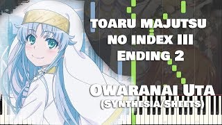 Toaru Majutsu no Index III ED 2『Owaranai Uta』by Iguchi Yuka (Sheet Music/Synthesia)