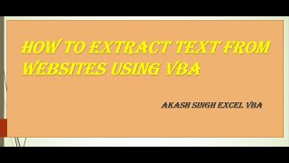 How to extract html text from website using vba web scraping. #excel #vba #shorts