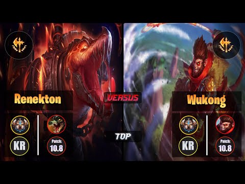 Challenger RENEKTON [Conqueror] (Top) VS  WUKONG - Challenger KR Patch 10.8