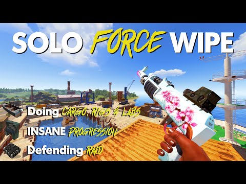 INSANE SOLO FORCE WIPE on The BIGGEST AU SERVER | Vanilla Rust - 15,000 Hrs