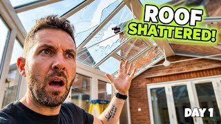 New extension begins with unexpected glass issues