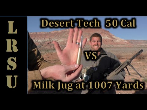 Desert Tech HTI 50 Cal vs Milk Jug 1007 Yards