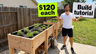 Ergonomic Raised Garden Bed with Storage Shelf | Step-by-Step DIY