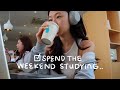 Harvard Weekend Study Vlog ☕️✏️🥬 coffee shop, dealing with stress, cooking korean food