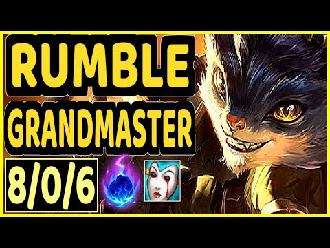 GREVTHAR (RUMBLE) - 8/0/6 KDA GAMEPLAY - BR Ranked GRANDMASTER