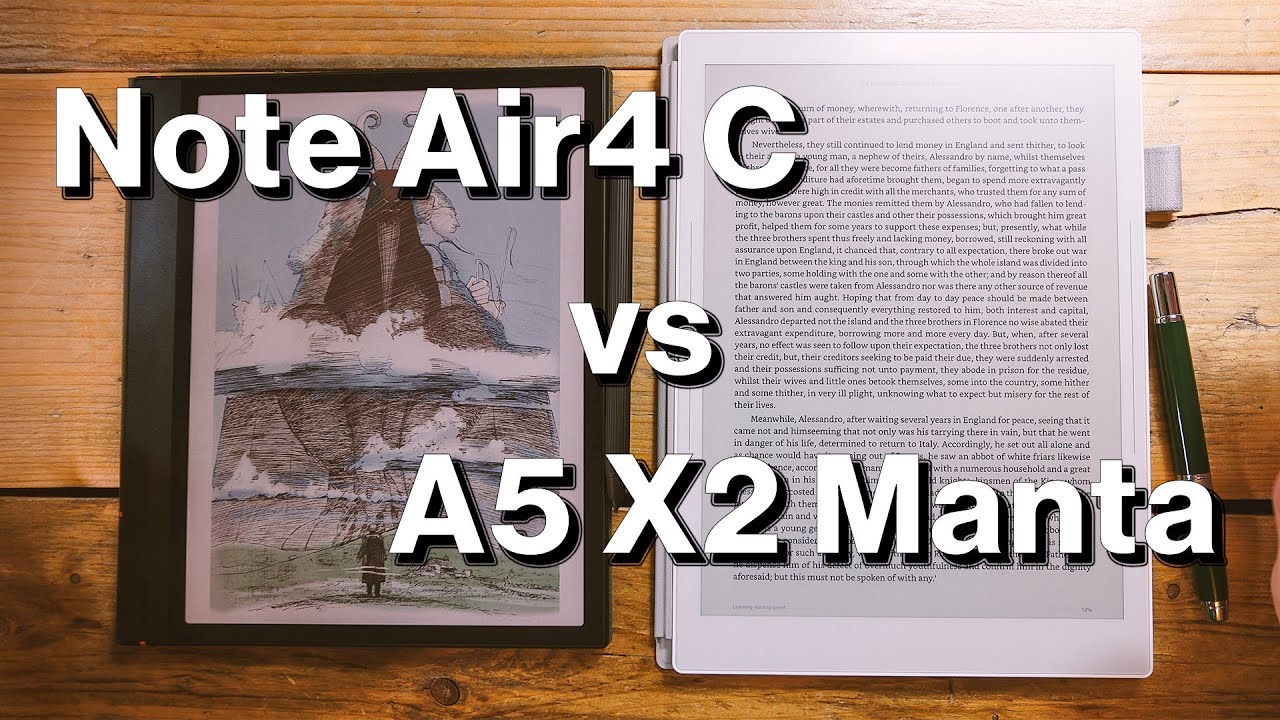 Supernote A5X2 Manta vs Boox Note Air4 C