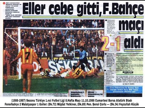 1986 1987 Fenerbahçe Malatyaspor SANTRAFOR BEKE PENALTI YAPTI