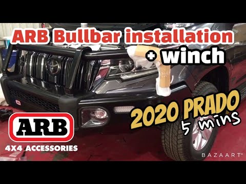 How to install ARB bull bar on Prado.+ Hilux bull bar with winch (Quick overview)
