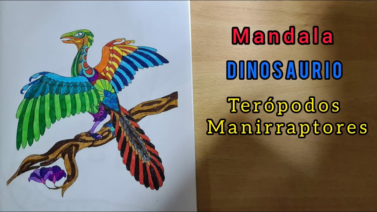 Mandala de dinosaurio que vuela. Gadiel Creativo.