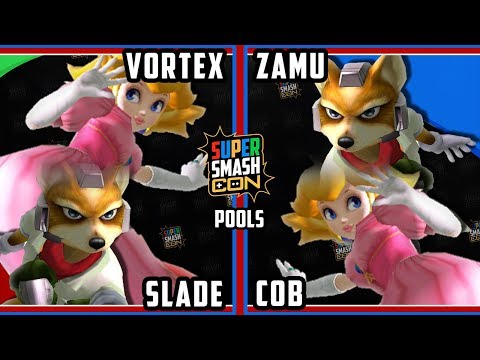 SSC2018 SSBM - Slade & vortex Vs. Zamu & Cob Smash Melee Pools