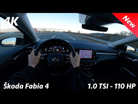 Škoda Fabia 2022 - POV Test Drive in 4K | 1.0 TSI - 110 HP, 6-speed manual (consumption)