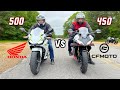 2023 CFMOTO 450SS vs Honda CBR500R Drag Racing