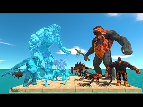 Epic Battle of Ice and Fire | Ice Mechagodzilla + Ice Units vs Fire King Kong + Fire Units - ARBS