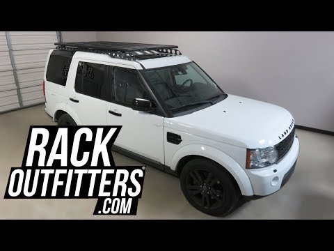 2005 to 2016 Land Rover LR4 with Rhino Rack Pioneer Platform Backbone Roof Rack System