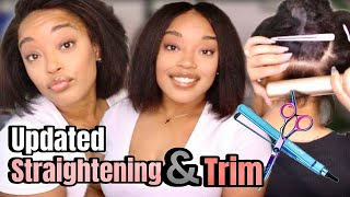 My Updated Straighten and Trim | Short Hair